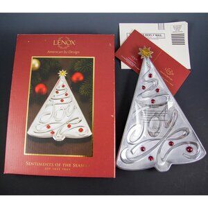 Lenox Sentiments of the Season Joy Tree Tray Metal 10 in. NEW